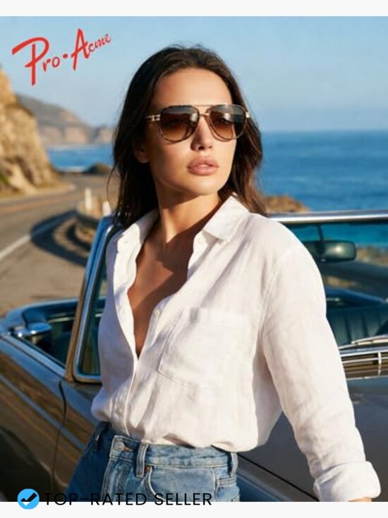 Oversized Aviator Sunglasses Double Bridge Vintage Fashion Gradient Lenses main image 6